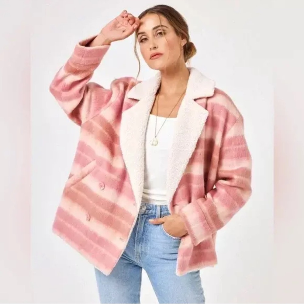 L*Space Women’s Pink Plaid About You Jacket Size S NWT